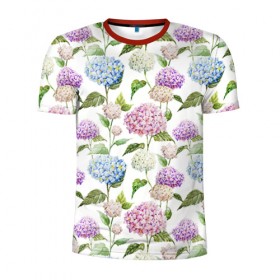 Мужская футболка 3D спортивная с принтом Цветы и бабочки 4 в Тюмени, 100% полиэстер с улучшенными характеристиками | приталенный силуэт, круглая горловина, широкие плечи, сужается к линии бедра | акварель | нежный | паттерн | цветочек | цветочный
