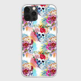 Чехол для iPhone 12 Pro Max с принтом Цветы и бабочки 5 в Тюмени, Силикон |  | акварель | нежный | паттерн | цветочек | цветочный
