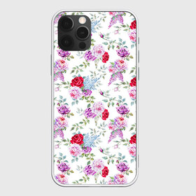 Чехол для iPhone 12 Pro Max с принтом Цветы и бабочки 8 в Тюмени, Силикон |  | Тематика изображения на принте: акварель | бабочка | нежный | рисунок | роза | сирень | цветочек | цветочный | цветы