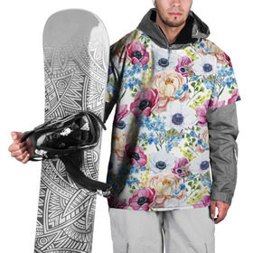 Накидка на куртку 3D с принтом Цветы и бабочки 10 в Тюмени, 100% полиэстер |  | маки | паттерн