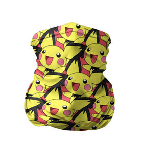 Бандана-труба 3D с принтом Pikachu в Тюмени, 100% полиэстер, ткань с особыми свойствами — Activecool | плотность 150‒180 г/м2; хорошо тянется, но сохраняет форму | pikachu | pokeboll | pokemon | пикачу | покеболл | покемон