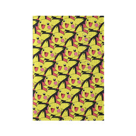Обложка для паспорта матовая кожа с принтом Pikachu в Тюмени, натуральная матовая кожа | размер 19,3 х 13,7 см; прозрачные пластиковые крепления | pikachu | pokeboll | pokemon | пикачу | покеболл | покемон