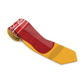 Галстук 3D с принтом Нюка-Кола в Тюмени, 100% полиэстер | Длина 148 см; Плотность 150-180 г/м2 | Тематика изображения на принте: fallout | nuke cola | нюка кола