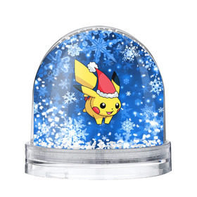Снежный шар с принтом Pikachu в Тюмени, Пластик | Изображение внутри шара печатается на глянцевой фотобумаге с двух сторон | pikachu | pokeboll | pokemon | зима | новый год | пикачу | покеболл | покемон | снежинки