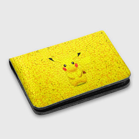Картхолдер с принтом с принтом Pikachu в Тюмени, натуральная матовая кожа | размер 7,3 х 10 см; кардхолдер имеет 4 кармана для карт; | pikachu | pokeboll | pokemon | пикачу | покеболл | покемон
