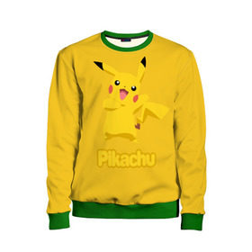 Детский свитшот 3D с принтом Pikachu в Тюмени, 100% полиэстер | свободная посадка, прямой крой, мягкая тканевая резинка на рукавах и понизу свитшота | pikachu | pokeboll | pokemon | пикачу | покеболл | покемон