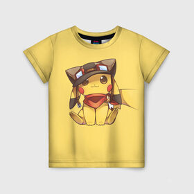 Детская футболка 3D с принтом Pikachu в Тюмени, 100% гипоаллергенный полиэфир | прямой крой, круглый вырез горловины, длина до линии бедер, чуть спущенное плечо, ткань немного тянется | pikachu | pokeball | pokemon | пикачу | покеболл | покемон
