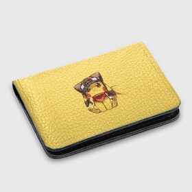 Картхолдер с принтом с принтом Pikachu в Тюмени, натуральная матовая кожа | размер 7,3 х 10 см; кардхолдер имеет 4 кармана для карт; | pikachu | pokeball | pokemon | пикачу | покеболл | покемон