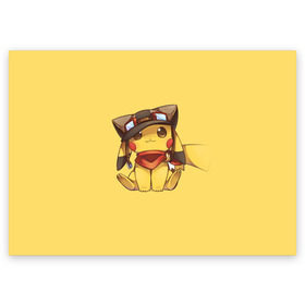 Поздравительная открытка с принтом Pikachu в Тюмени, 100% бумага | плотность бумаги 280 г/м2, матовая, на обратной стороне линовка и место для марки
 | pikachu | pokeball | pokemon | пикачу | покеболл | покемон