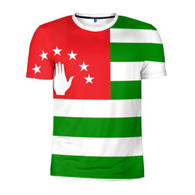 Мужская футболка 3D спортивная с принтом Абхазия в Тюмени, 100% полиэстер с улучшенными характеристиками | приталенный силуэт, круглая горловина, широкие плечи, сужается к линии бедра | кавказ | море | республика | россия