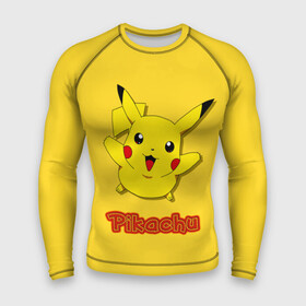 Мужской рашгард 3D с принтом Pikachu в Тюмени,  |  | pikachu | pokeboll | pokemon | пикачу | покеболл | покемон