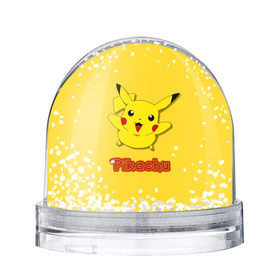 Снежный шар с принтом Pikachu в Тюмени, Пластик | Изображение внутри шара печатается на глянцевой фотобумаге с двух сторон | pikachu | pokeboll | pokemon | пикачу | покеболл | покемон