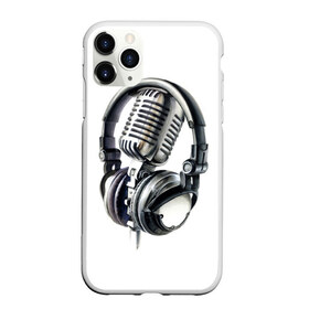 Чехол для iPhone 11 Pro матовый с принтом Диджей в Тюмени, Силикон |  | dj | klub | music | диджей | клуб | микрофон | музыка | наушники