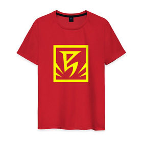 Мужская футболка хлопок с принтом Unreal Tournament red team в Тюмени, 100% хлопок | прямой крой, круглый вырез горловины, длина до линии бедер, слегка спущенное плечо. | Тематика изображения на принте: red | team | unreal tournament