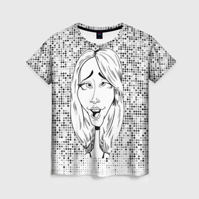 Женская футболка 3D с принтом Камеди стор 3 в Тюмени, 100% полиэфир ( синтетическое хлопкоподобное полотно) | прямой крой, круглый вырез горловины, длина до линии бедер | youtube | дженна | дженна марблс | евстиф | камеди | камедистор | ютуб | ютьюб