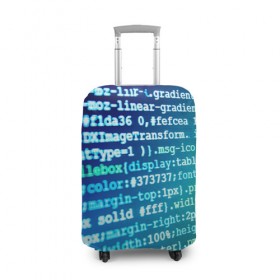 Чехол для чемодана 3D с принтом Программирование 7 в Тюмени, 86% полиэфир, 14% спандекс | двустороннее нанесение принта, прорези для ручек и колес | день программиста | код | подарок | праздник | программист