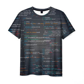 Мужская футболка 3D с принтом Программирование 9 в Тюмени, 100% полиэфир | прямой крой, круглый вырез горловины, длина до линии бедер | день программиста | код | подарок | праздник | программист