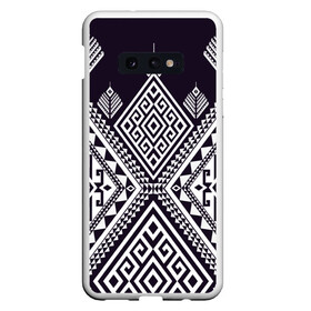 Чехол для Samsung S10E с принтом Мильфлер в Тюмени, Силикон | Область печати: задняя сторона чехла, без боковых панелей | геометрия | орнамент | черно белый | этно
