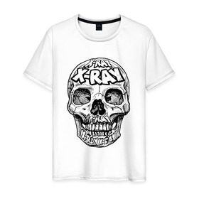 Мужская футболка хлопок с принтом x-ray в Тюмени, 100% хлопок | прямой крой, круглый вырез горловины, длина до линии бедер, слегка спущенное плечо. | x ray | xray | yotube | блоггер | блогер | иксрей | иксрэй | степан | ютуб | ютьюб