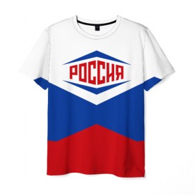 Мужская футболка 3D с принтом Россия 2016 в Тюмени, 100% полиэфир | прямой крой, круглый вырез горловины, длина до линии бедер | 2016 | russia | рио | россия
