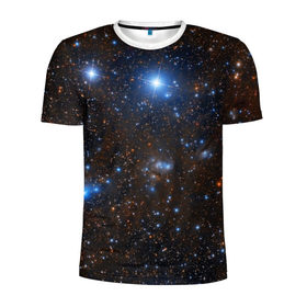 Мужская футболка 3D спортивная с принтом Космические дали в Тюмени, 100% полиэстер с улучшенными характеристиками | приталенный силуэт, круглая горловина, широкие плечи, сужается к линии бедра | вселенная | галактика | звёзды | космическое пространство | космос | созвездие