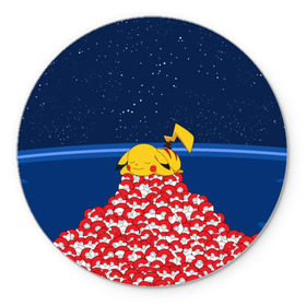 Коврик круглый с принтом Pokemon GO в Тюмени, резина и полиэстер | круглая форма, изображение наносится на всю лицевую часть | pikachu | pokeball | pokemon go | доллар | золото | игра | пикачу | покебол | покемон
