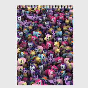 Скетчбук с принтом My Little Pony Персонажи в Тюмени, 100% бумага
 | 48 листов, плотность листов — 100 г/м2, плотность картонной обложки — 250 г/м2. Листы скреплены сверху удобной пружинной спиралью | stickerbombing