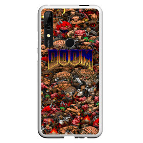 Чехол для Honor P Smart Z с принтом Doom Все монстры (pixel art) в Тюмени, Силикон | Область печати: задняя сторона чехла, без боковых панелей | 