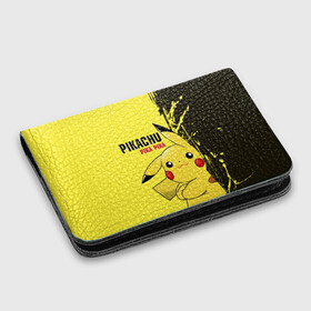 Картхолдер с принтом с принтом Pikachu Pika Pika в Тюмени, натуральная матовая кожа | размер 7,3 х 10 см; кардхолдер имеет 4 кармана для карт; | go | pikachu | pokemon | го | пика | пикачу | покемон