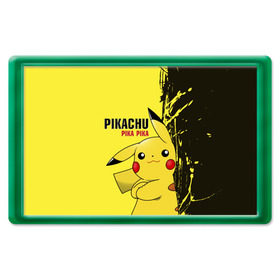 Магнит 45*70 с принтом Pikachu Pika Pika в Тюмени, Пластик | Размер: 78*52 мм; Размер печати: 70*45 | go | pikachu | pokemon | го | пика | пикачу | покемон