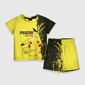 Детский костюм с шортами 3D с принтом Pikachu Pika Pika в Тюмени,  |  | go | pikachu | pokemon | го | пика | пикачу | покемон