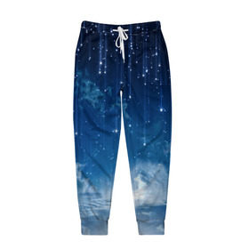 Мужские брюки 3D с принтом Звездное небо в Тюмени, 100% полиэстер | манжеты по низу, эластичный пояс регулируется шнурком, по бокам два кармана без застежек, внутренняя часть кармана из мелкой сетки | вселенная | галактика | звезды | небо | ночь