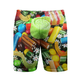 Мужские шорты 3D спортивные с принтом Сладости в Тюмени,  |  | вкуснотища | вкусняшки | глазурь | жевачка | карамель | карамельки | конфетки | конфеты | леденец | мармеладки | сахар | сладости