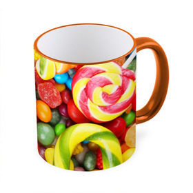 Кружка 3D с принтом Вкусняшки в Тюмени, керамика | ёмкость 330 мл | вкуснотища | вкусняшки | глазурь | жевачка | карамель | карамельки | конфетки | конфеты | леденец | мармеладки | сахар | сладости