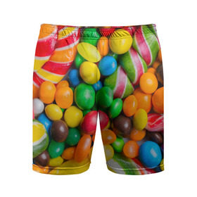 Мужские шорты 3D спортивные с принтом Сладкоежка в Тюмени,  |  | вкуснотища | вкусняшки | глазурь | жевачка | карамель | карамельки | конфетки | конфеты | леденец | мармеладки | сахар | сладости