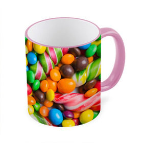 Кружка 3D с принтом Сладкоежка в Тюмени, керамика | ёмкость 330 мл | вкуснотища | вкусняшки | глазурь | жевачка | карамель | карамельки | конфетки | конфеты | леденец | мармеладки | сахар | сладости