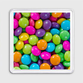 Магнит 55*55 с принтом Конфетки в Тюмени, Пластик | Размер: 65*65 мм; Размер печати: 55*55 мм | вкуснотища | вкусняшки | глазурь | жевачка | карамель | карамельки | конфетки | конфеты | леденец | мармеладки | сахар | сладости
