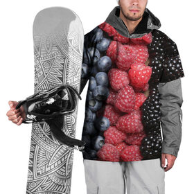 Накидка на куртку 3D с принтом Сочные ягоды в Тюмени, 100% полиэстер |  | богатый урожай | брусника | ерга | земляника | клубника | клюква | малина | морожка | облепиха | рябина | смородина | сок | сочные плоды | фрукты | черника | черноплодка | шиповник | ягоды