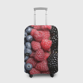Чехол для чемодана 3D с принтом Сочные ягоды в Тюмени, 86% полиэфир, 14% спандекс | двустороннее нанесение принта, прорези для ручек и колес | богатый урожай | брусника | ерга | земляника | клубника | клюква | малина | морожка | облепиха | рябина | смородина | сок | сочные плоды | фрукты | черника | черноплодка | шиповник | ягоды