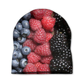 Шапка 3D с принтом Сочные ягоды в Тюмени, 100% полиэстер | универсальный размер, печать по всей поверхности изделия | богатый урожай | брусника | ерга | земляника | клубника | клюква | малина | морожка | облепиха | рябина | смородина | сок | сочные плоды | фрукты | черника | черноплодка | шиповник | ягоды