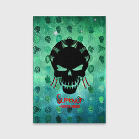 Обложка для паспорта матовая кожа с принтом Suicide Squad Slipkno в Тюмени, натуральная матовая кожа | размер 19,3 х 13,7 см; прозрачные пластиковые крепления | 