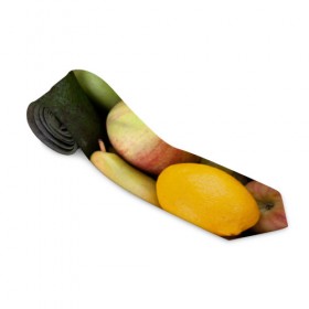 Галстук 3D с принтом Спелые фрукты в Тюмени, 100% полиэстер | Длина 148 см; Плотность 150-180 г/м2 | Тематика изображения на принте: ананас | арбуз | банан | богатый урожай | виноград | горох | груша | еда | капуста | картофель | лук | морковь | овощи | огурец | перец | персик | слива | сочные плоды | томат | фасоль | фрукты | яблоко