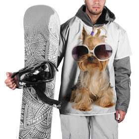Накидка на куртку 3D с принтом Модница в Тюмени, 100% полиэстер |  | fashion | животное | красавица | лучший друг | модница | няша | очки | причёска | собака | собачка | щенок | щеночек