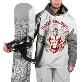 Накидка на куртку 3D с принтом Body-building в Тюмени, 100% полиэстер |  | gym | power | бодибилдинг | культуризм | сила | спорт | фитнес | штанга