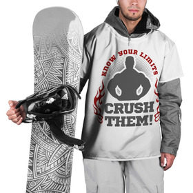 Накидка на куртку 3D с принтом Super strongman в Тюмени, 100% полиэстер |  | gym | power | бодибилдинг | культуризм | новинки | сила | символ | спорт | фитнес | штанга
