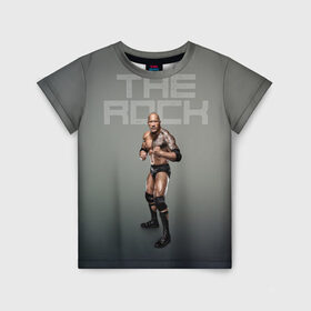 Детская футболка 3D с принтом The Rock WWE в Тюмени, 100% гипоаллергенный полиэфир | прямой крой, круглый вырез горловины, длина до линии бедер, чуть спущенное плечо, ткань немного тянется | Тематика изображения на принте: dwayne johnson | the rock | wwe | рестлинг | спорт
