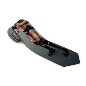 Галстук 3D с принтом The Rock WWE в Тюмени, 100% полиэстер | Длина 148 см; Плотность 150-180 г/м2 | Тематика изображения на принте: dwayne johnson | the rock | wwe | рестлинг | спорт