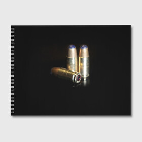 Альбом для рисования с принтом Патроны 2 в Тюмени, 100% бумага
 | матовая бумага, плотность 200 мг. | пуля | тёмный