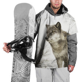 Накидка на куртку 3D с принтом Волк во весь рост в Тюмени, 100% полиэстер |  | волк | хищник