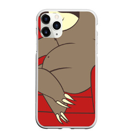 Чехол для iPhone 11 Pro Max матовый с принтом Ленивец в Тюмени, Силикон |  | крутой | ленивец | лень